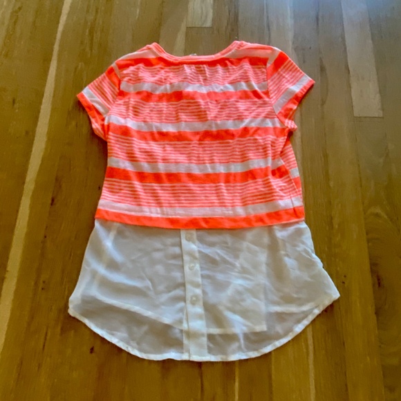 Orange and White Striped Blouse - Picture 2 of 3